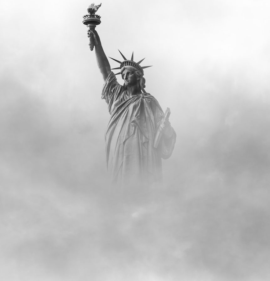 Statue of liberty representing liberty, equality, and freedom